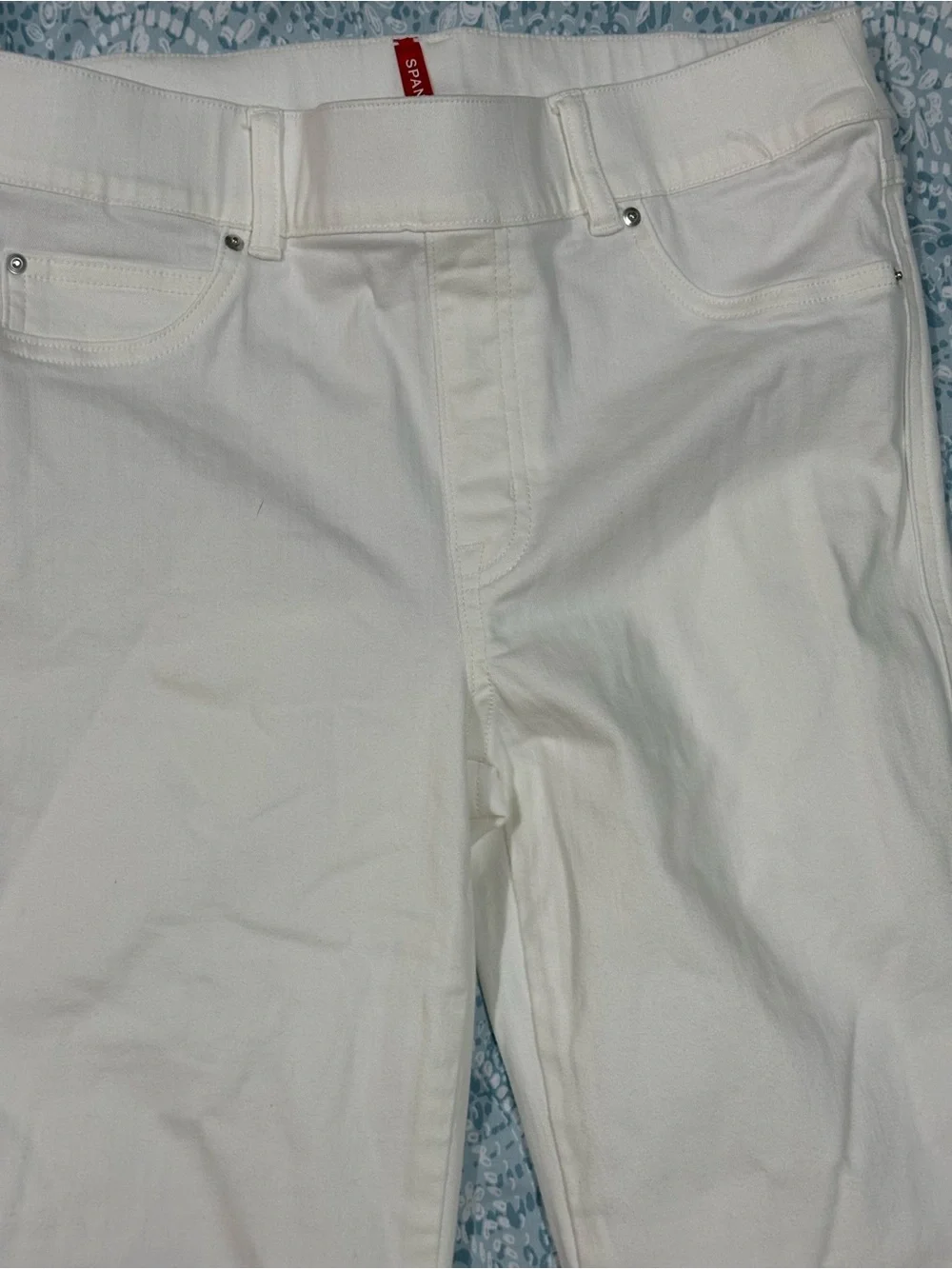SPANX White Stretch Waistband Pants